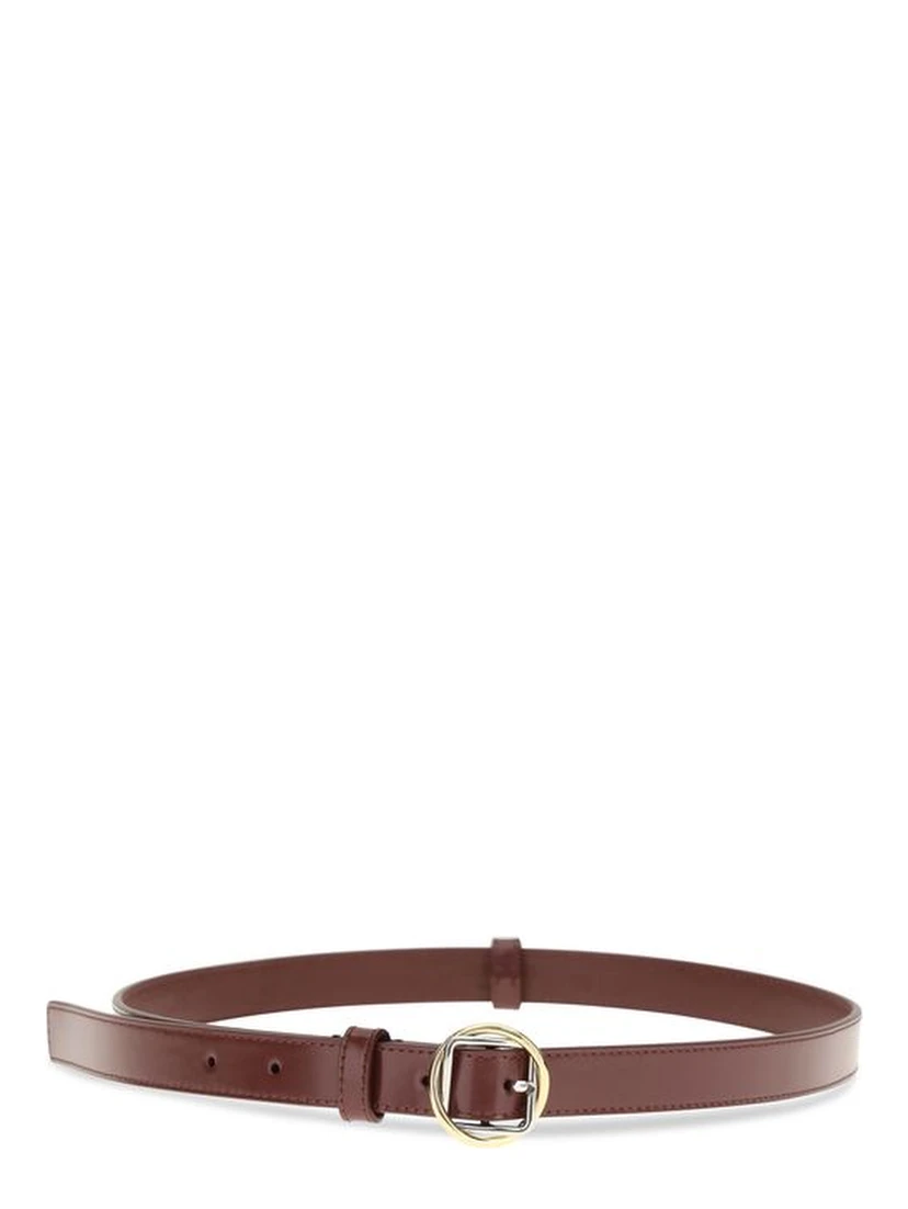 Bordeaux Calf Leather Bos Taurus Thin Belt