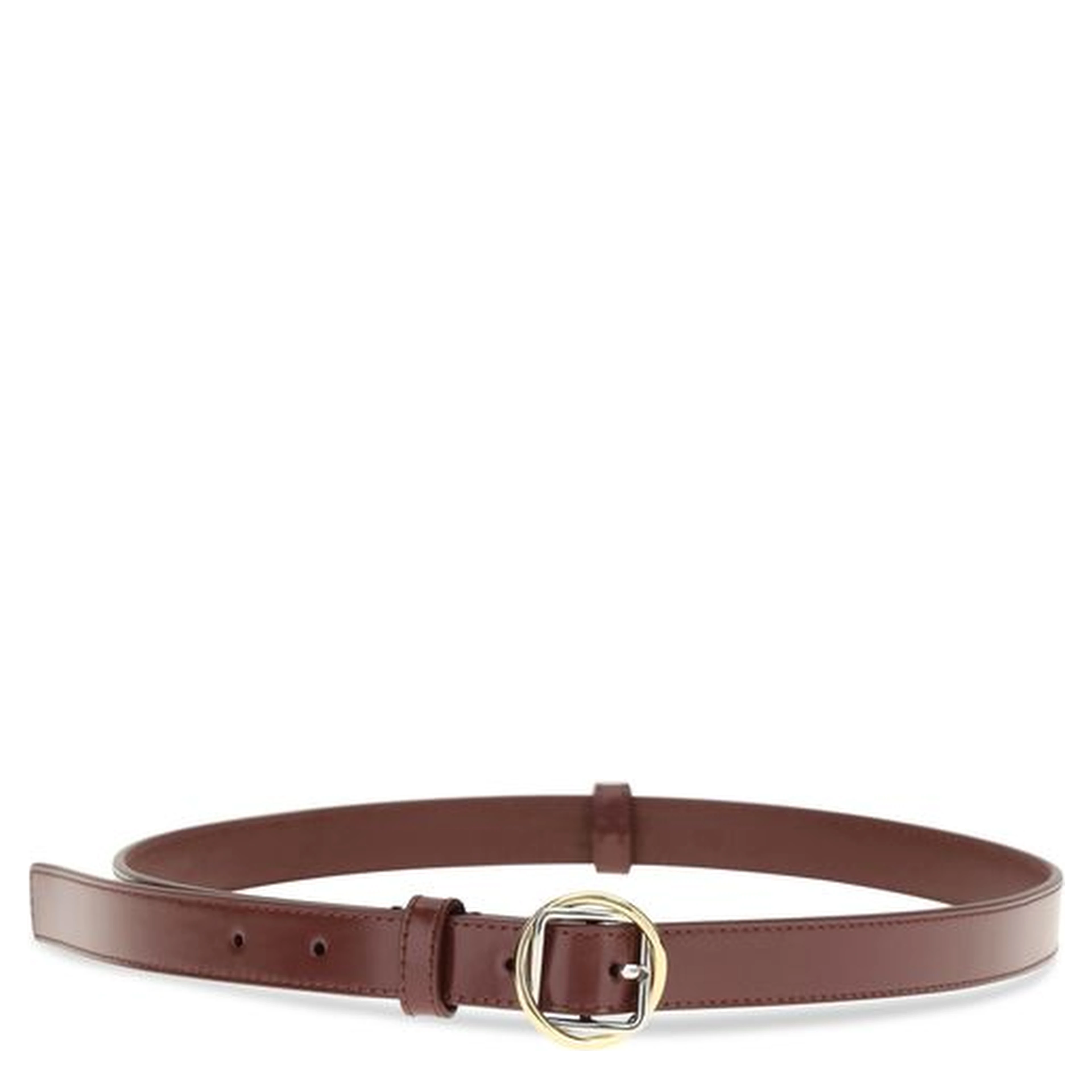 Bordeaux Calf Leather Bos Taurus Thin Belt