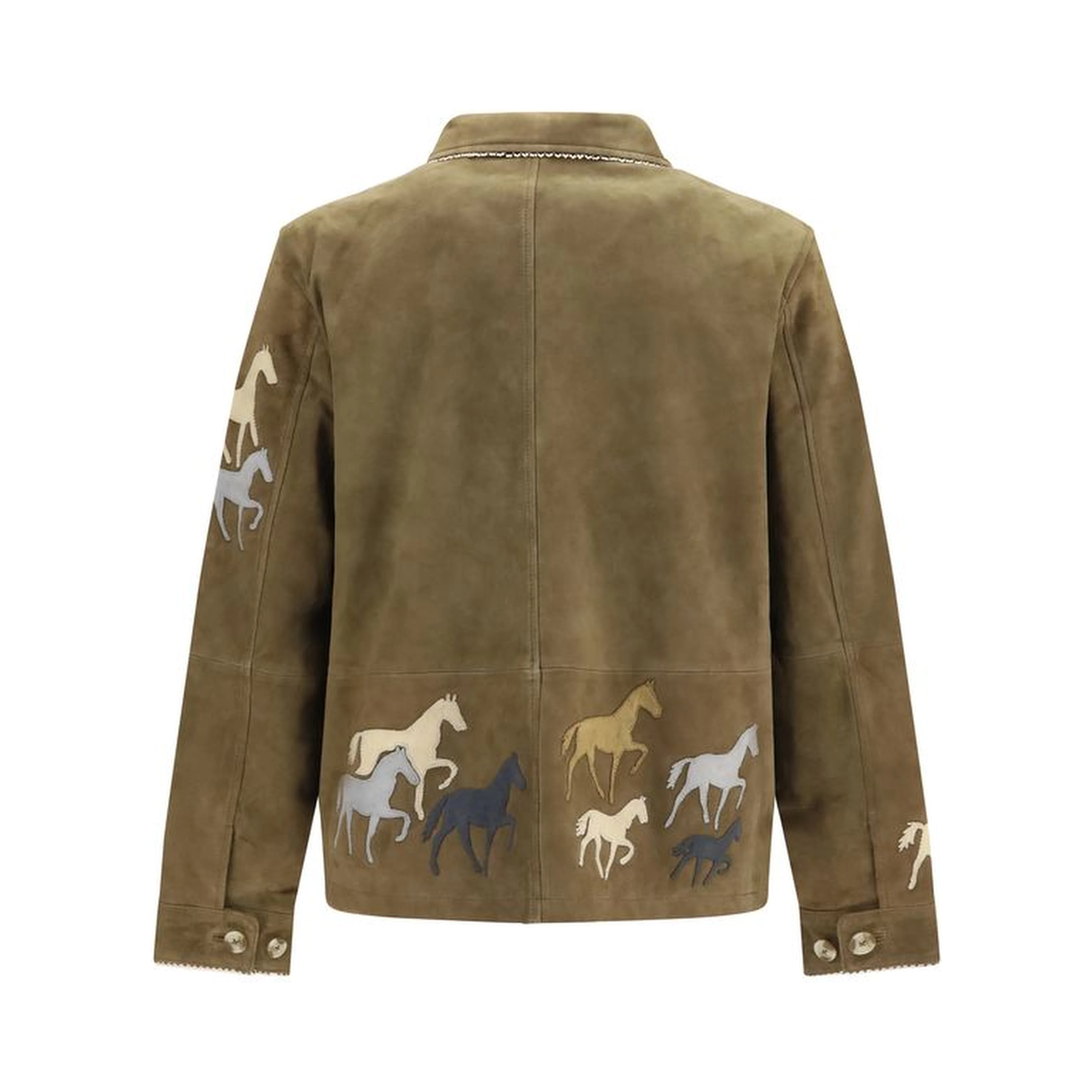 Brown Suede Leather Full-Length Jacket