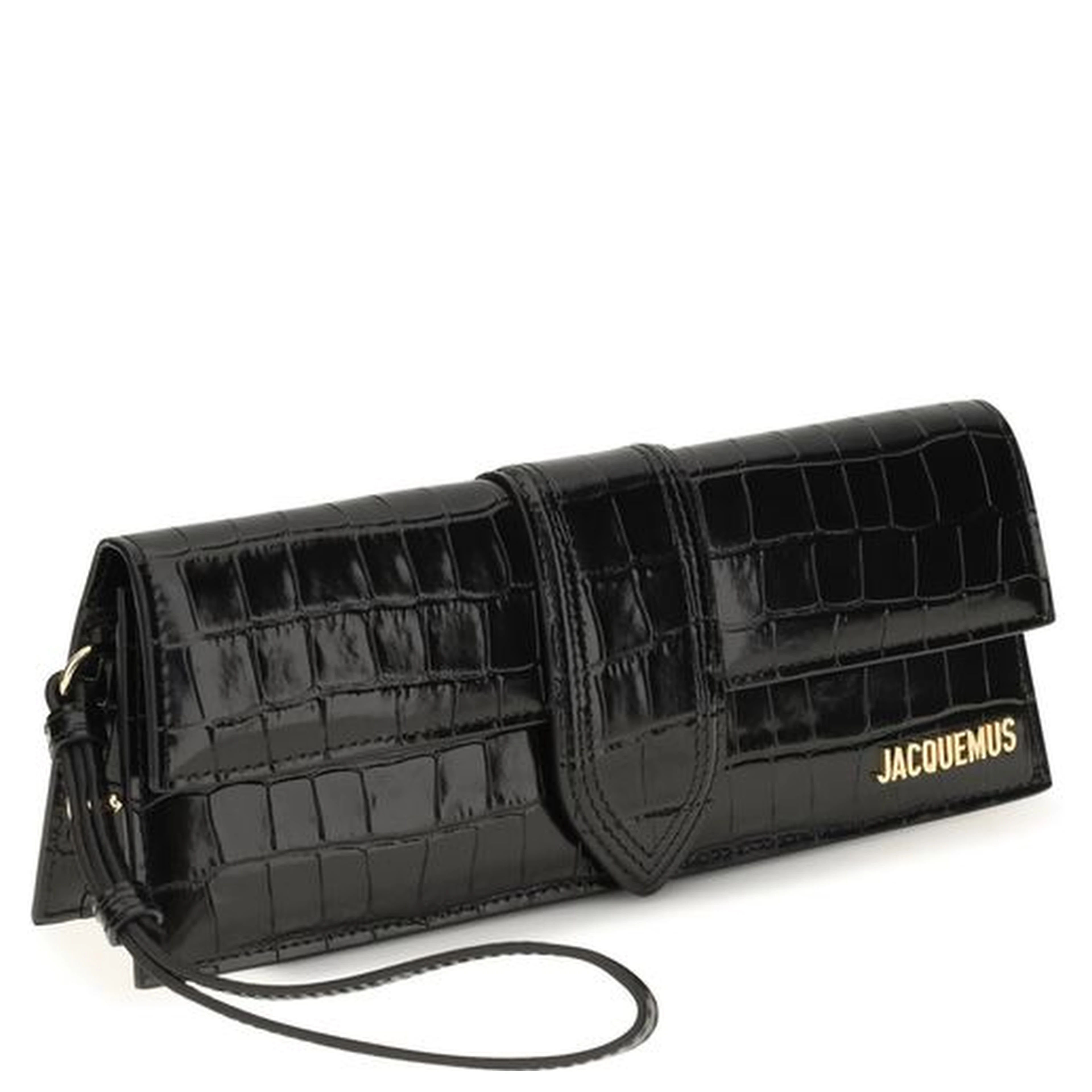 Black Calf Leather Bos Taurus Clutch Bag