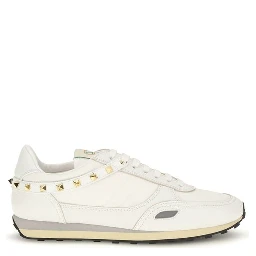 White Calf Leather Bos Taurus Athletic Sneakers