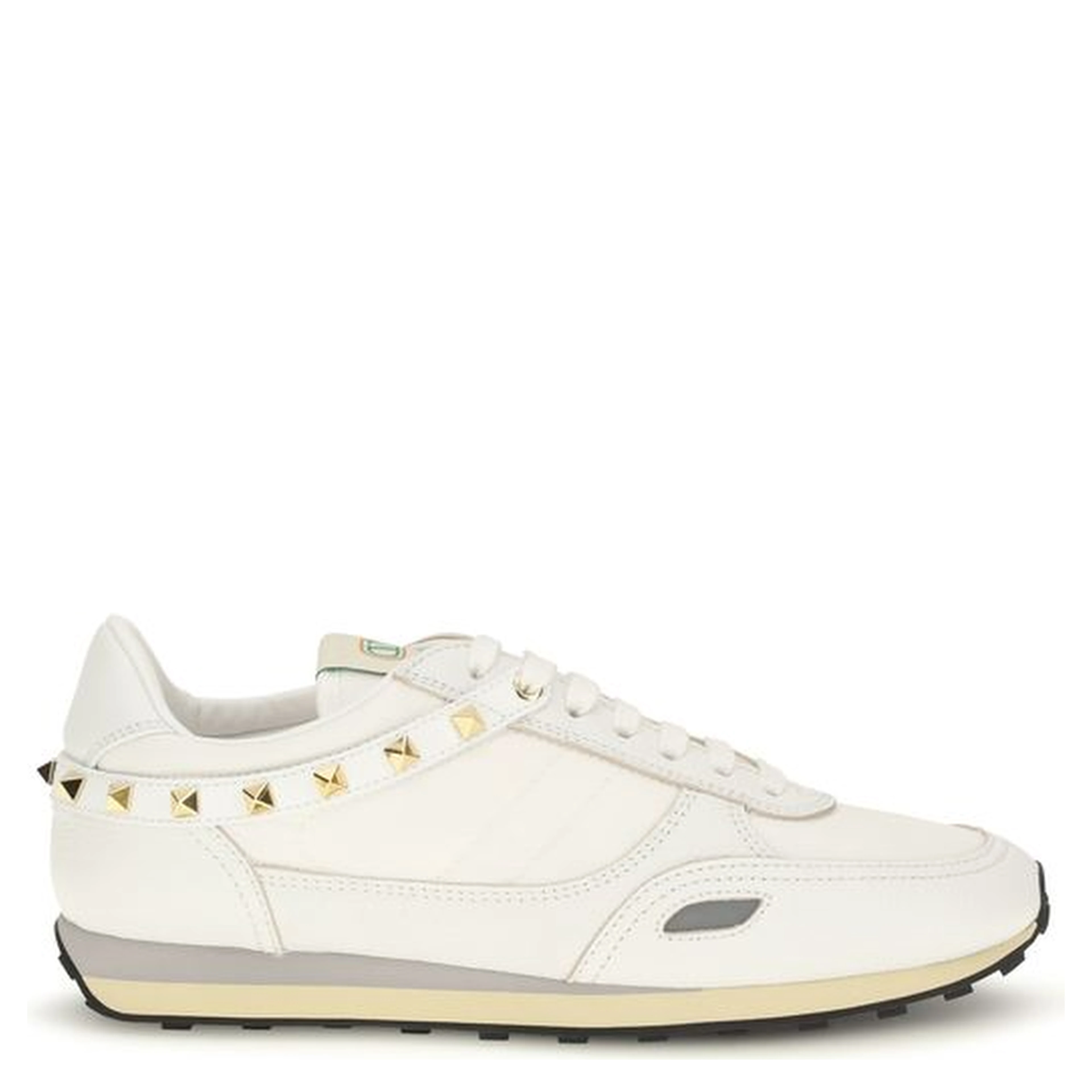 White Calf Leather Bos Taurus Athletic Sneakers