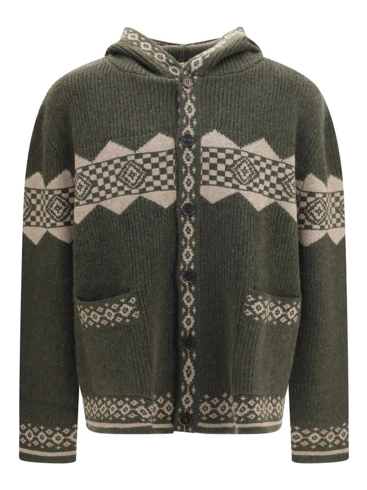 Bicolor Cashmere Cardigan