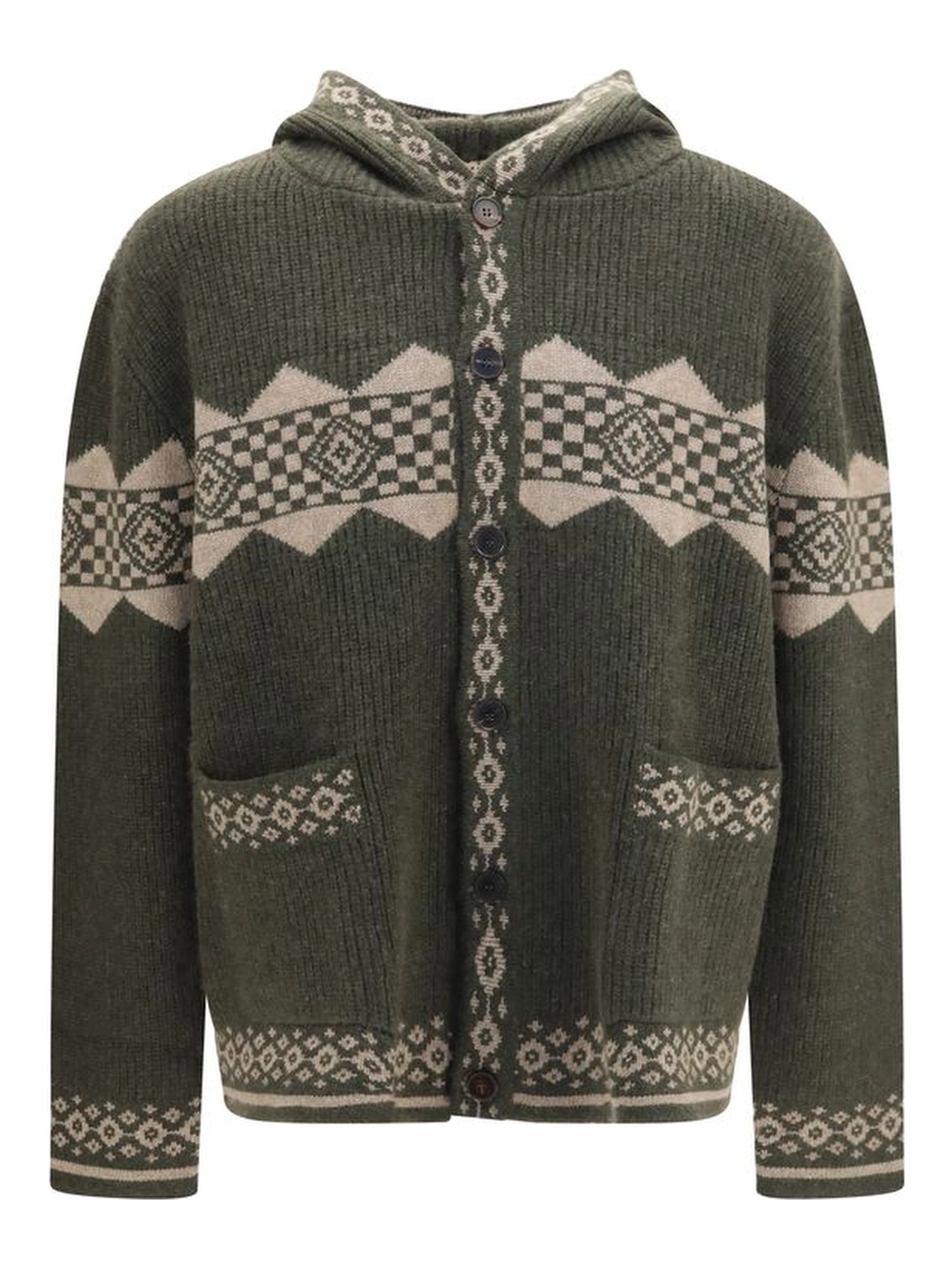 Bicolor Cashmere Cardigan