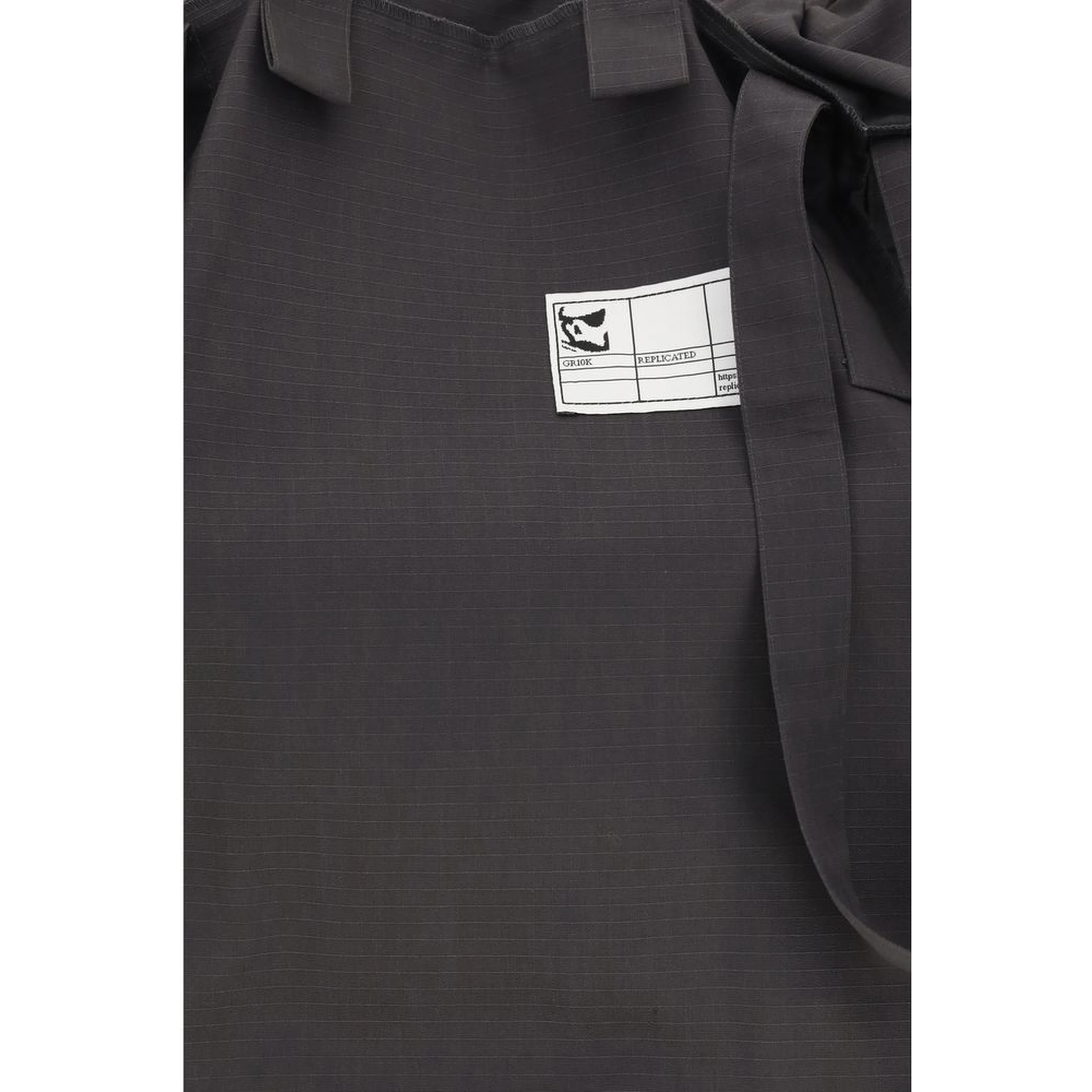 Gray Polyester Shoulder Bag