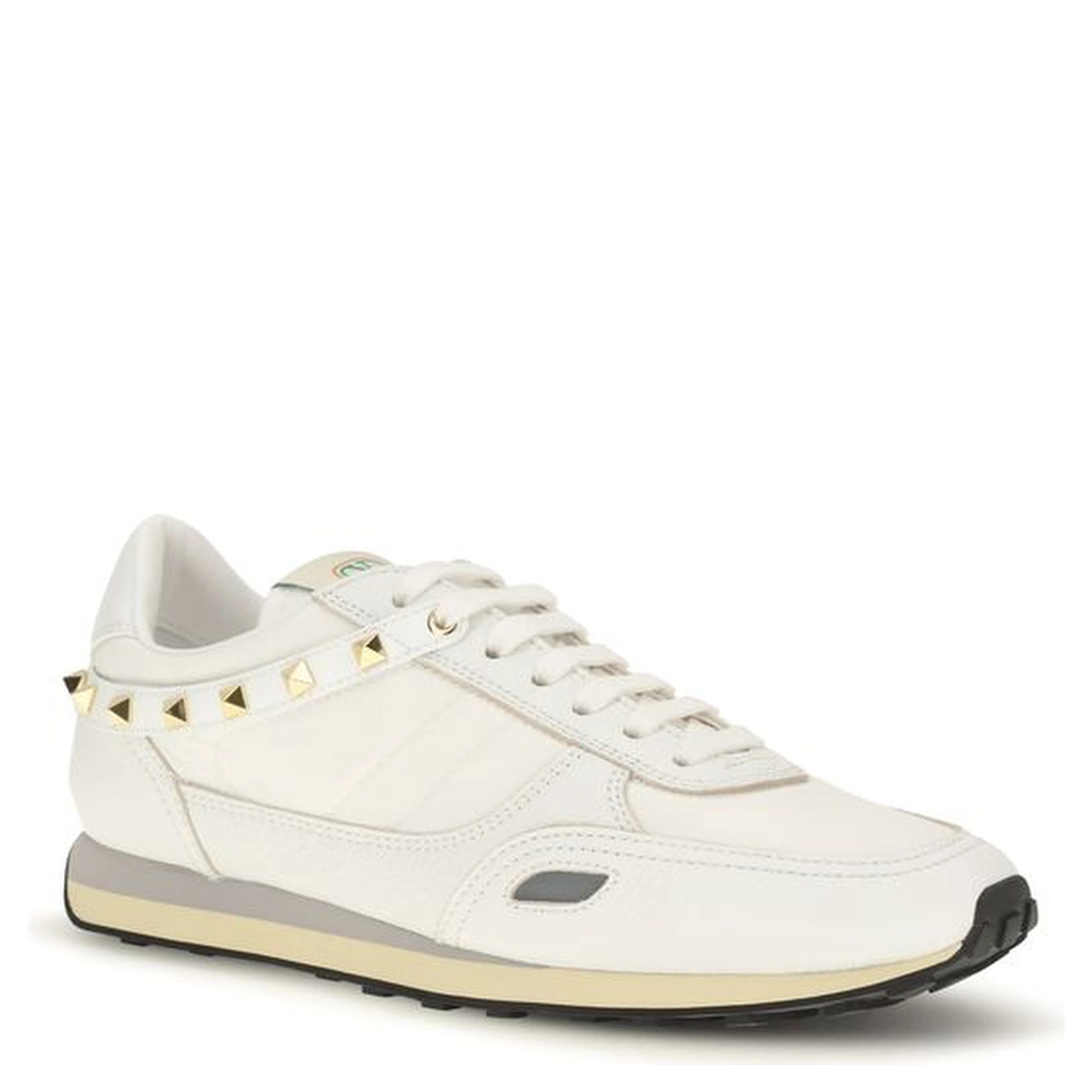 White Calf Leather Bos Taurus Athletic Sneakers