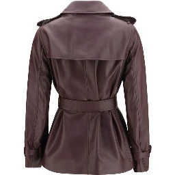 Bordeaux Calf Leather Bos Taurus Full-Length Jacket