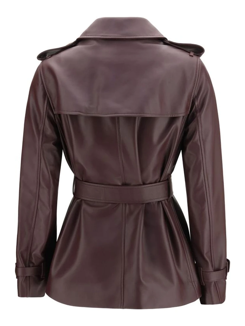 Bordeaux Calf Leather Bos Taurus Full-Length Jacket