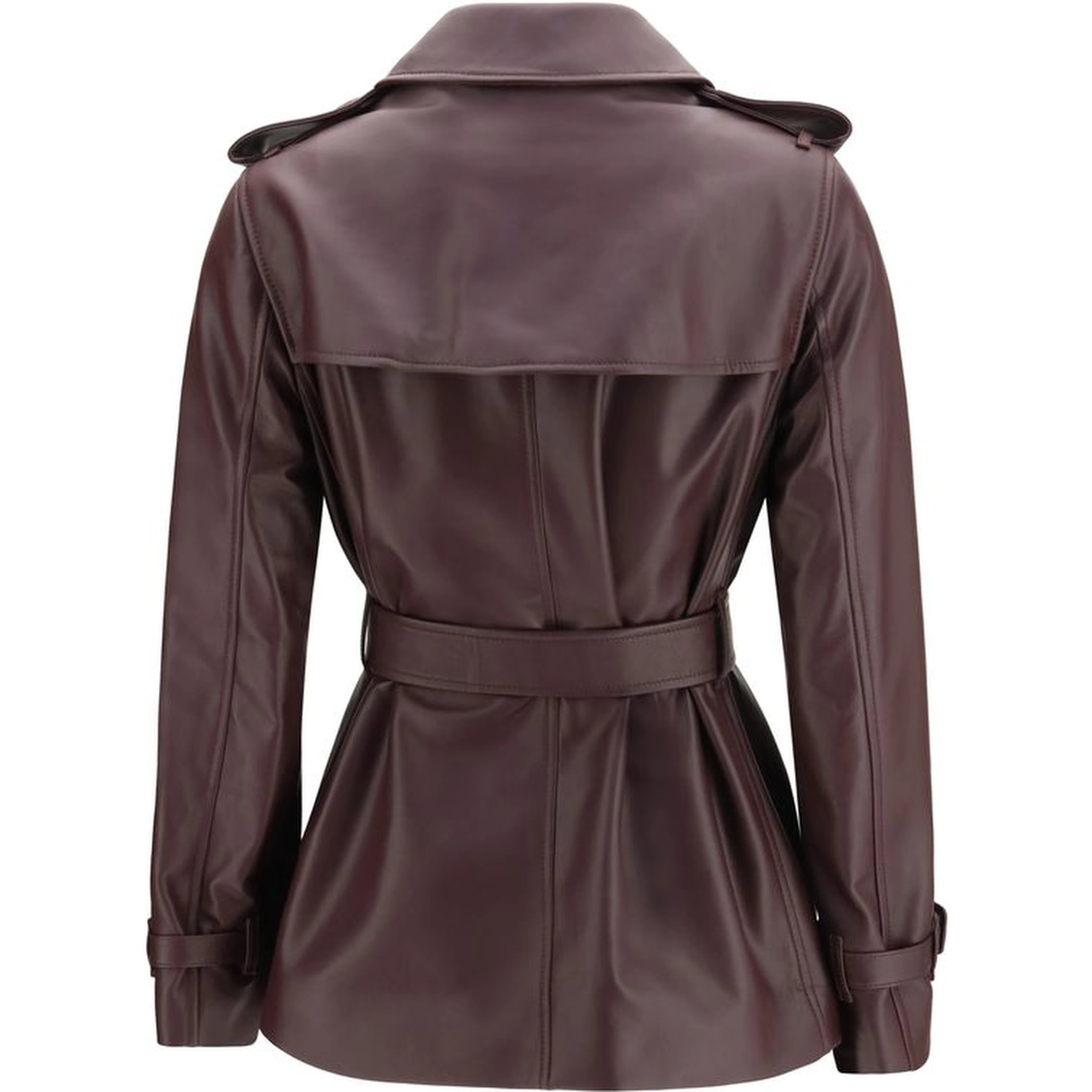 Bordeaux Calf Leather Bos Taurus Full-Length Jacket