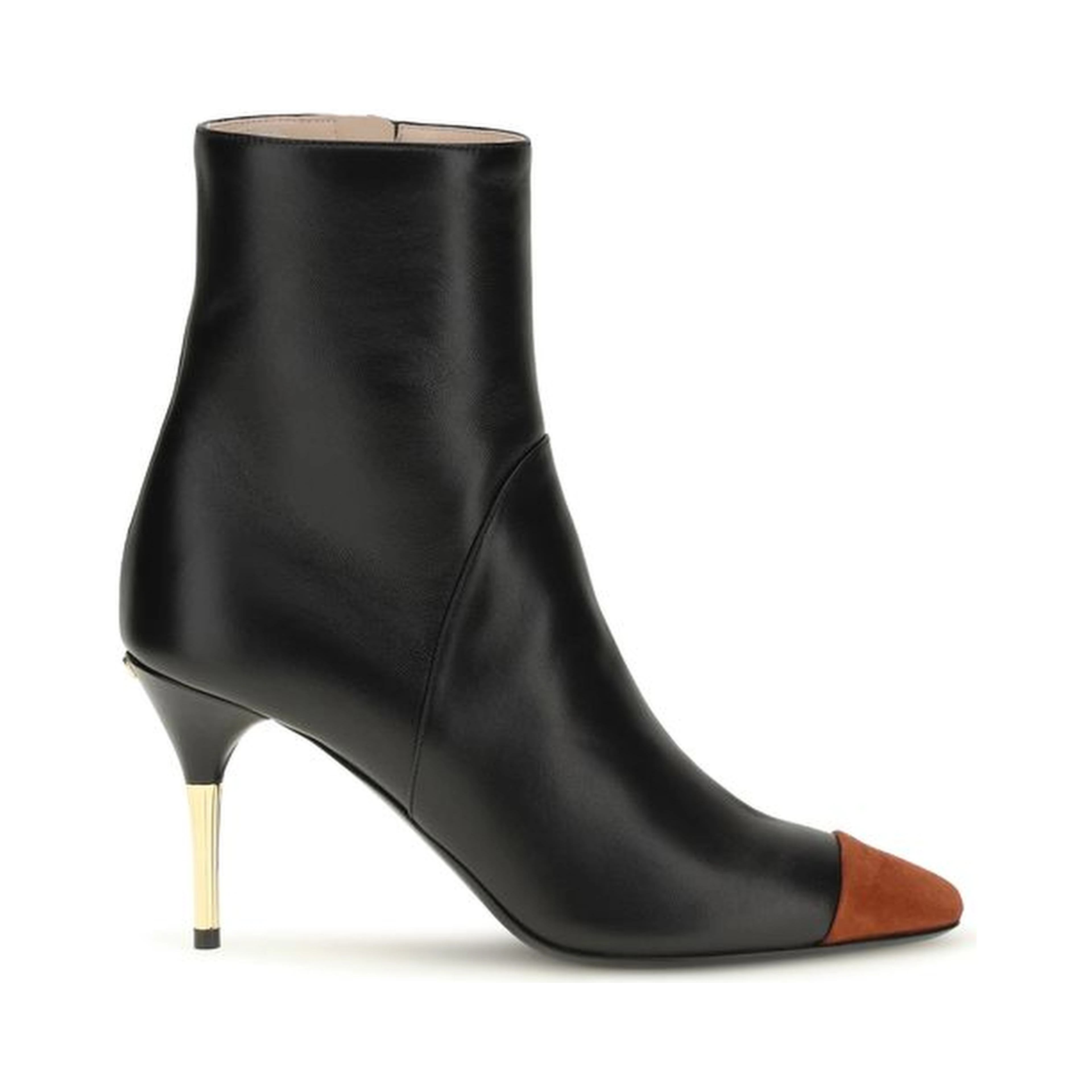 Black Calf Leather Bos Taurus Ankle Boots