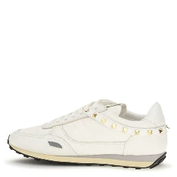 White Calf Leather Bos Taurus Athletic Sneakers
