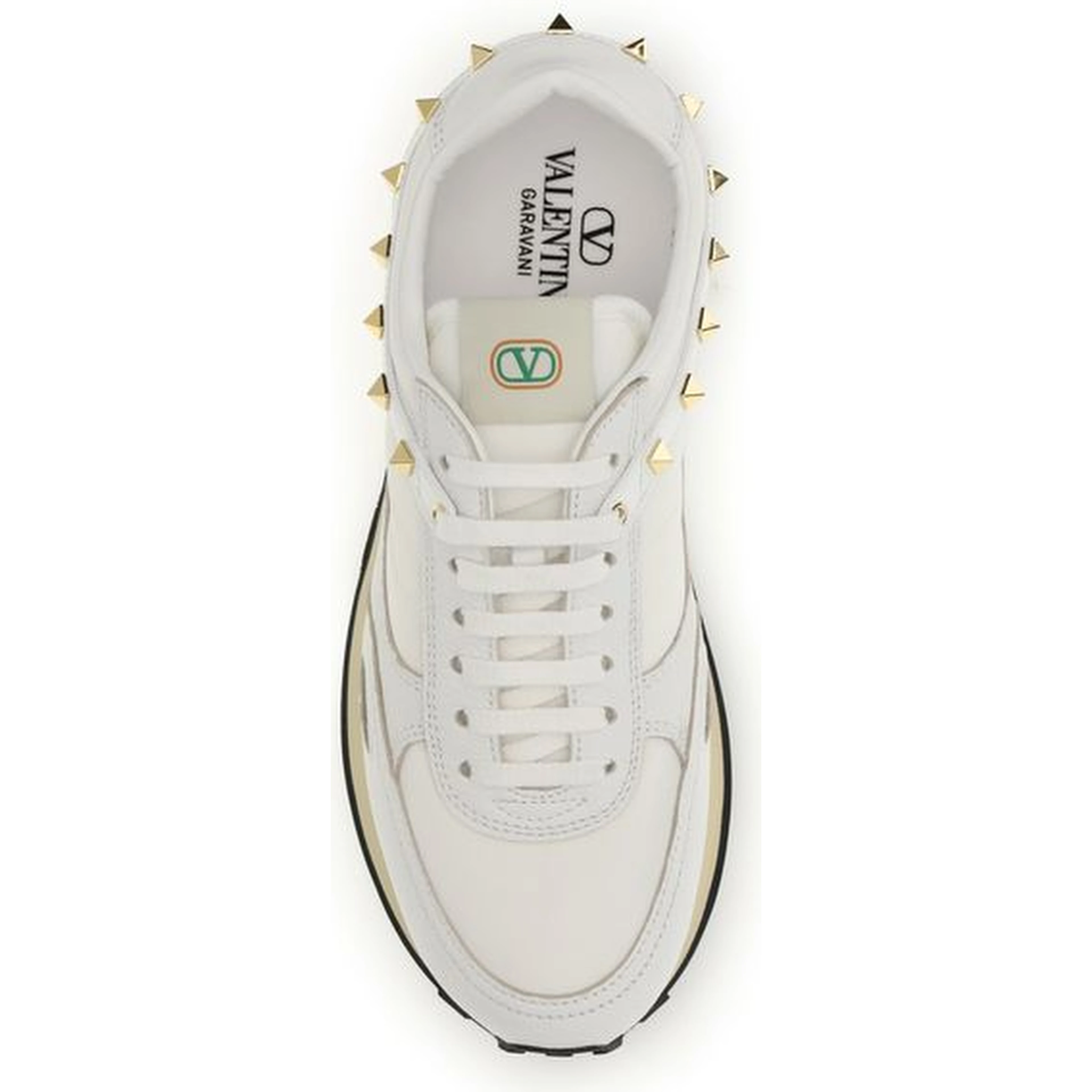 White Calf Leather Bos Taurus Athletic Sneakers