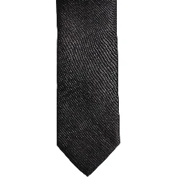 Black Satin 100% Silk Adjustable Tied Men Necktie Tie