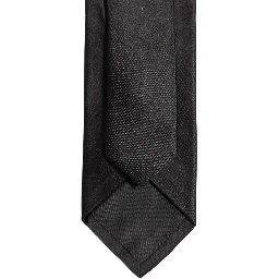 Black Satin 100% Silk Adjustable Tied Men Necktie Tie