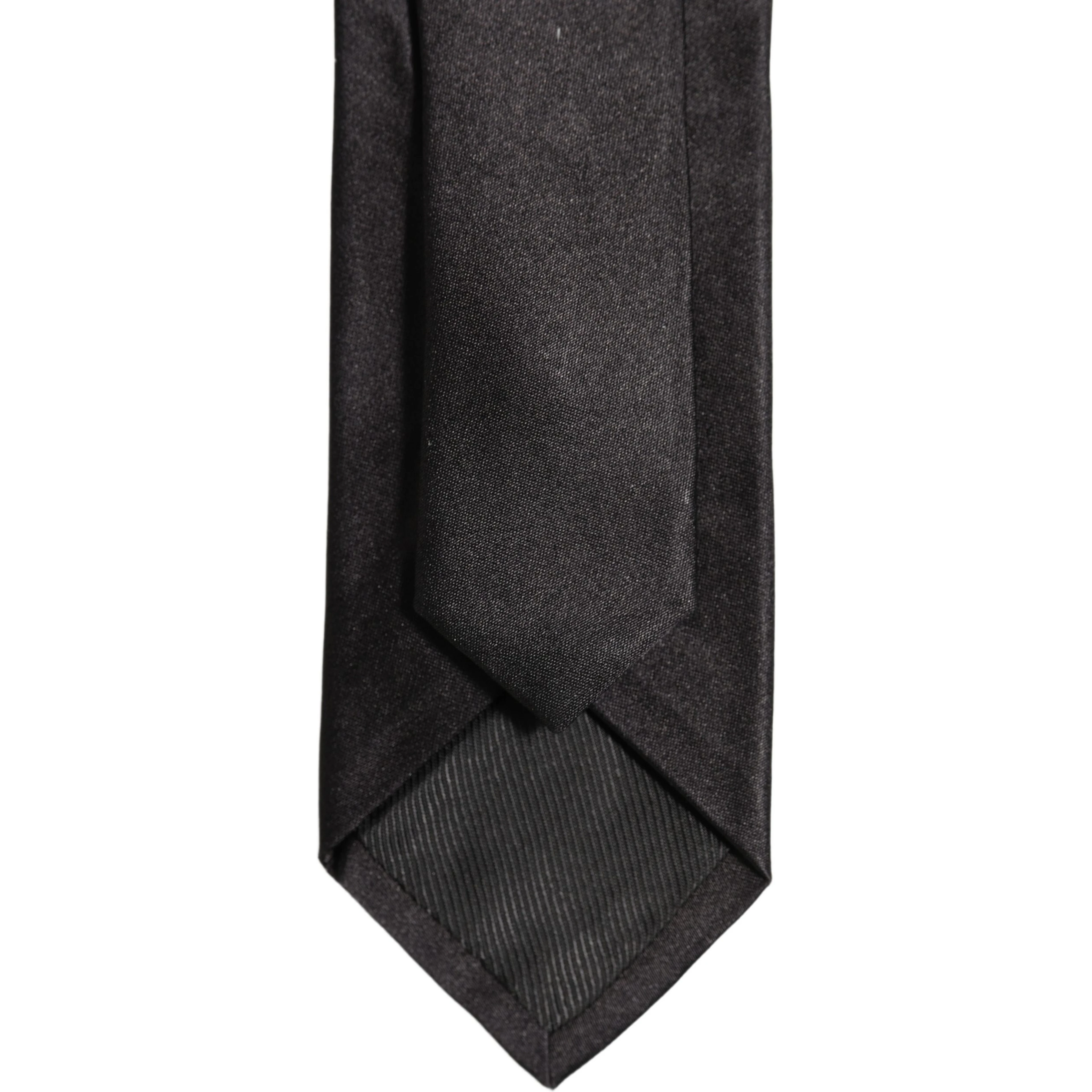 Black Satin 100% Silk Adjustable Tied Men Necktie Tie