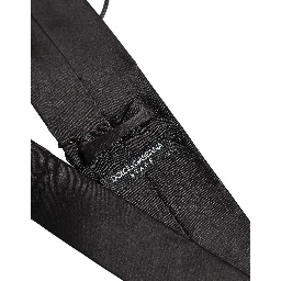 Black Satin 100% Silk Adjustable Tied Men Necktie Tie