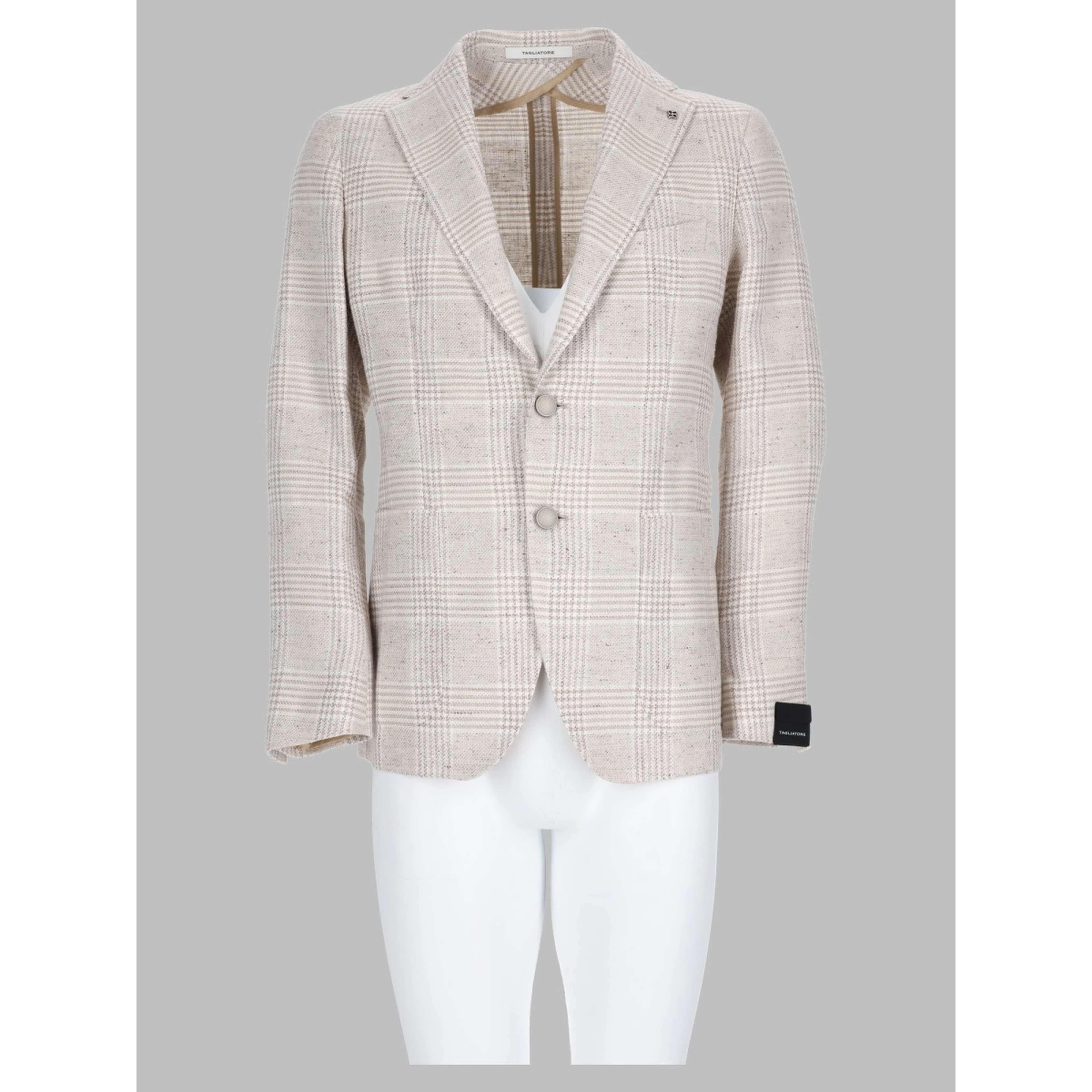 Giacca Monopetto In Lino E Cotone