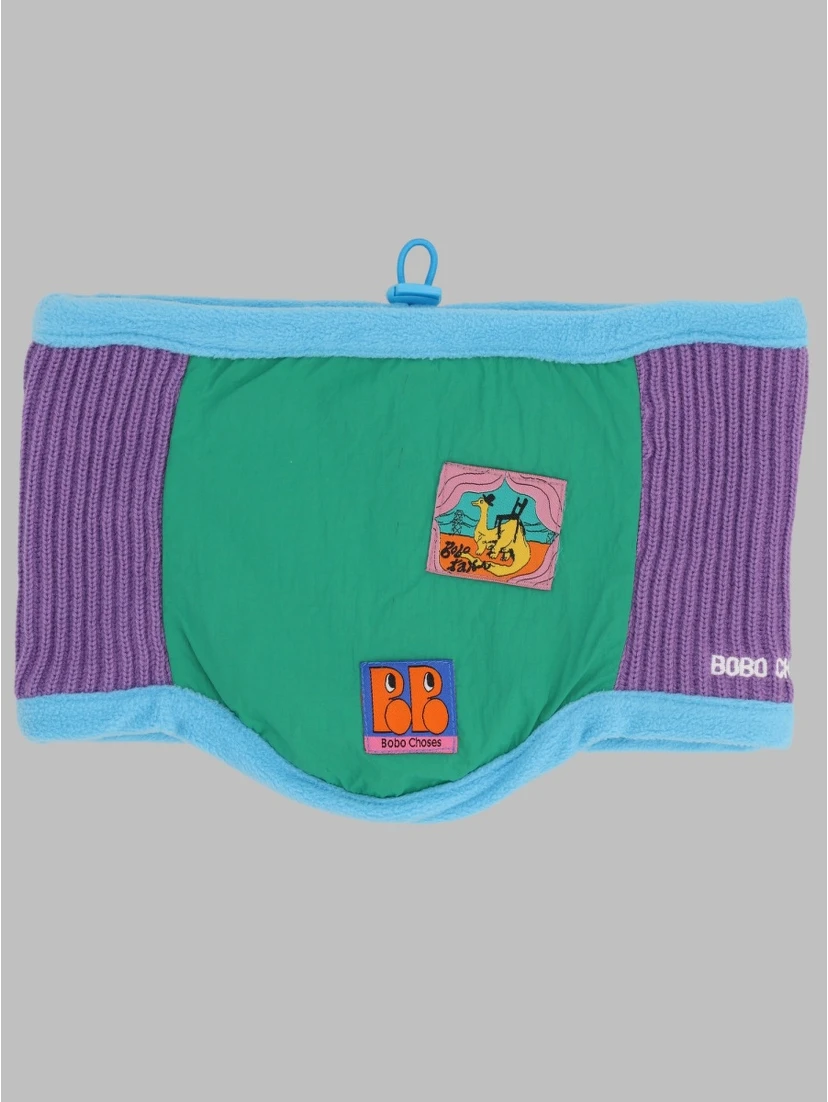 bobo choses color block neck warmer