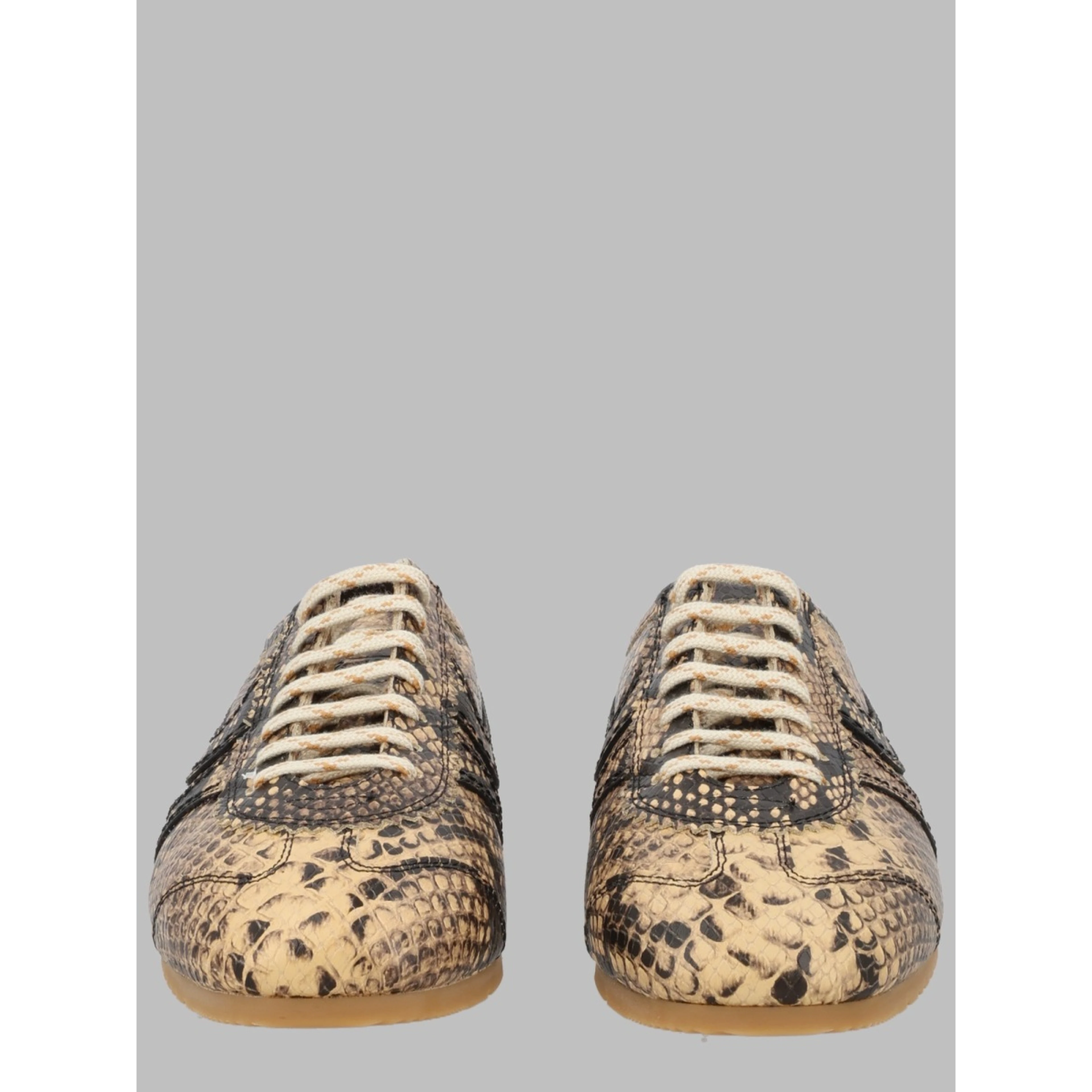 Sneaker in Pelle Effetto Pitone