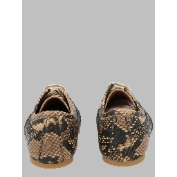 Sneaker in Pelle Effetto Pitone