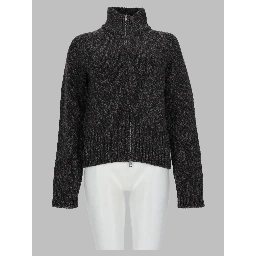 Cardigan In Lana Con Zip