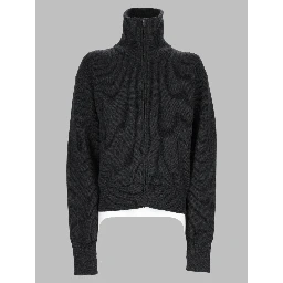 Cardigan In Lana Con Zip