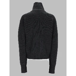 Cardigan In Lana Con Zip