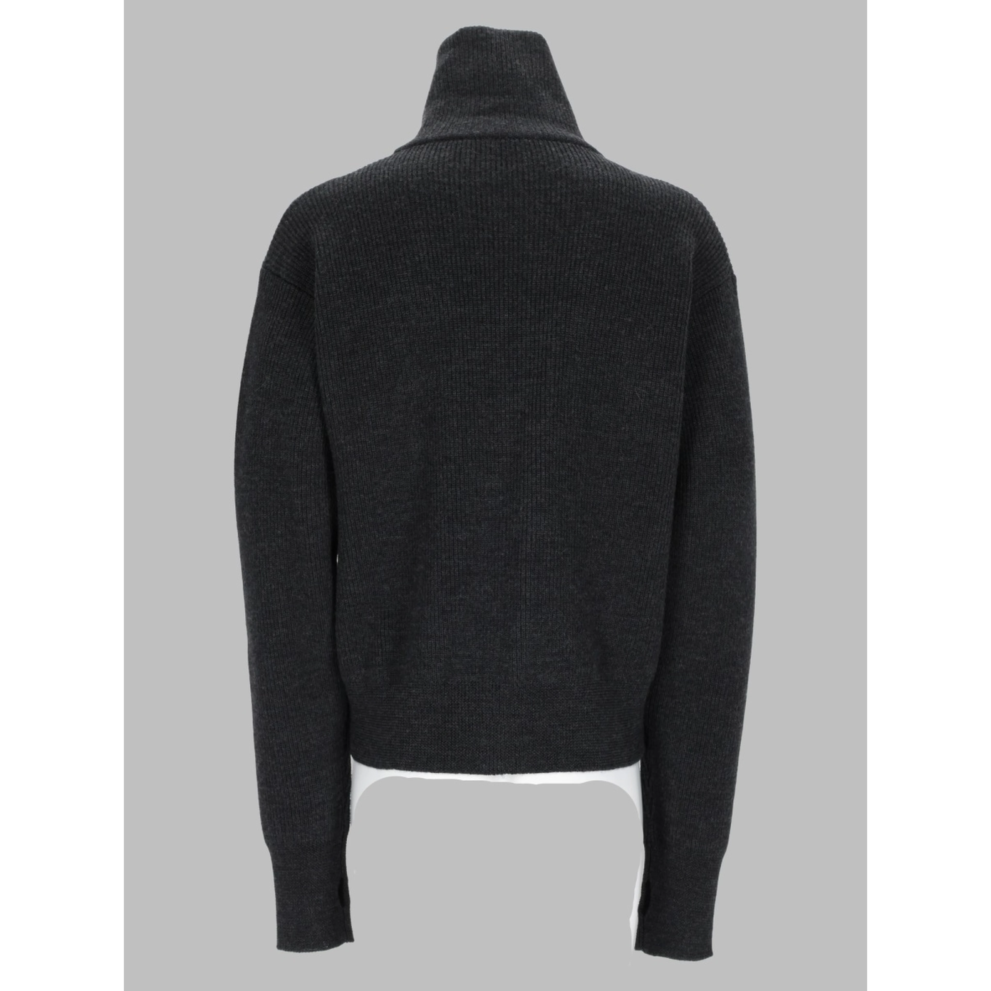 Cardigan In Lana Con Zip