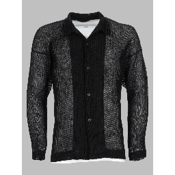 Camicia "Rustic Mesh" In Maglia Plissettata