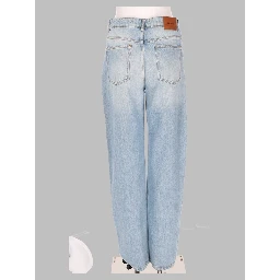 Jeans Dritto In Denim Con Zip