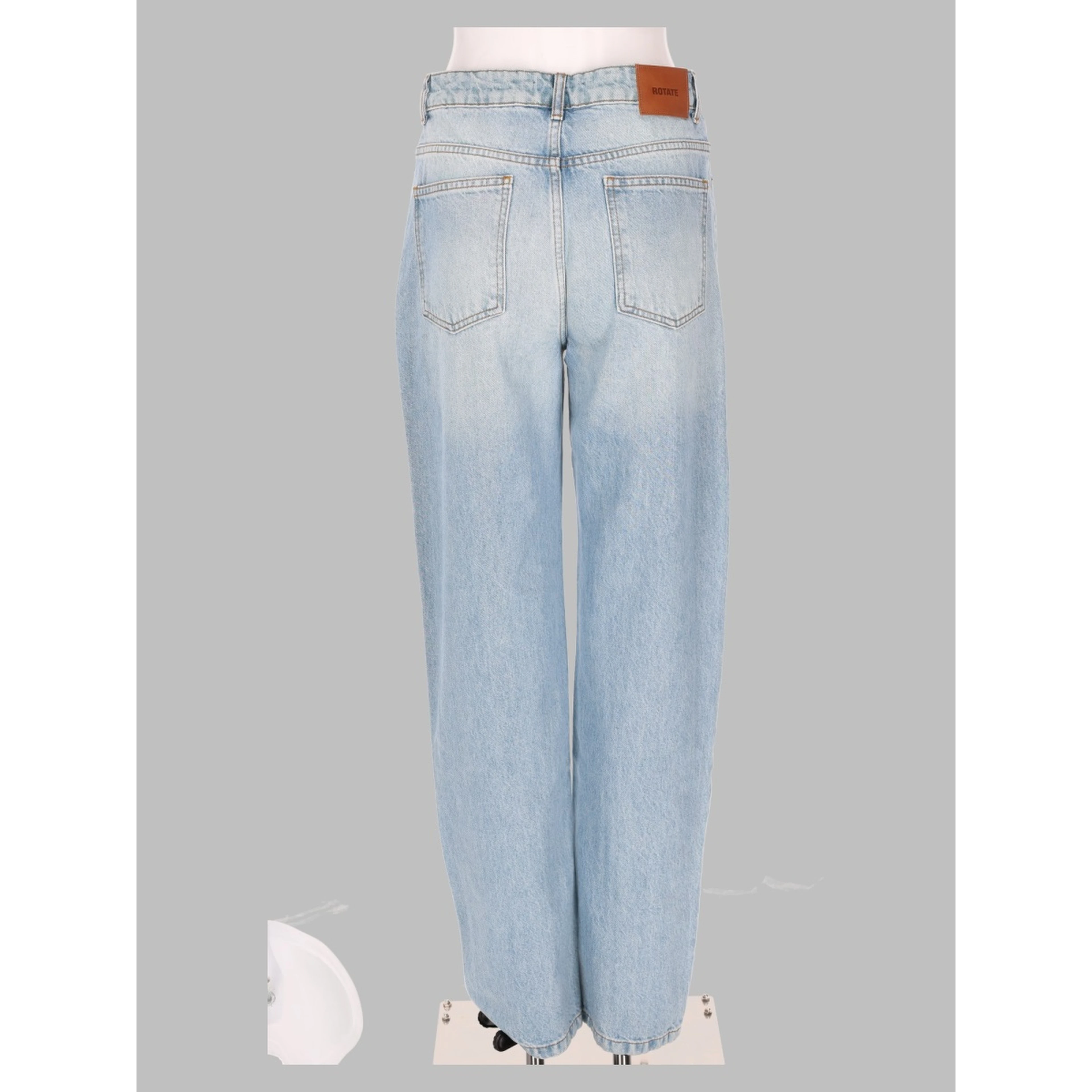 Jeans Dritto In Denim Con Zip
