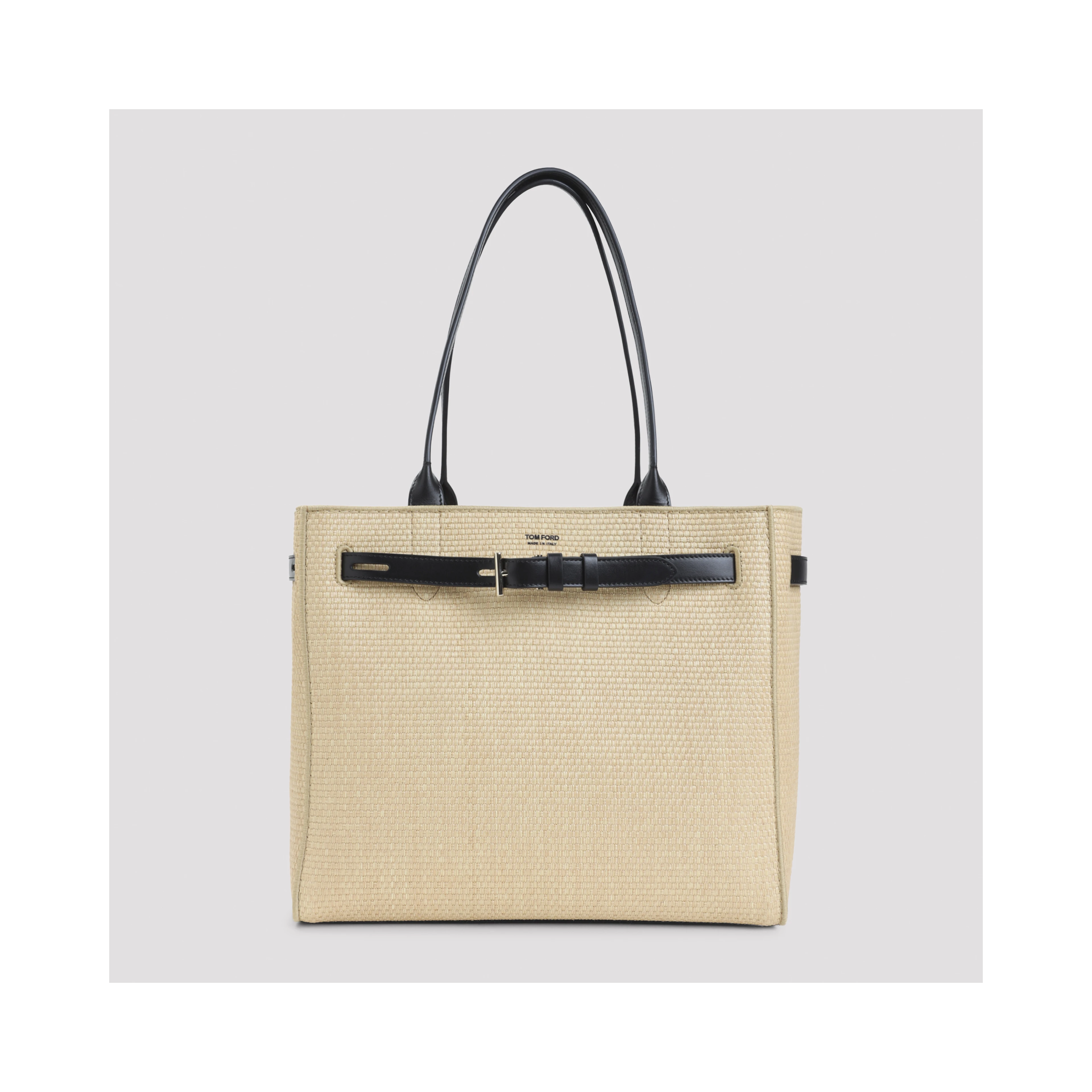 RAFFIA SMOOTH CALF MEDIUM TOTE