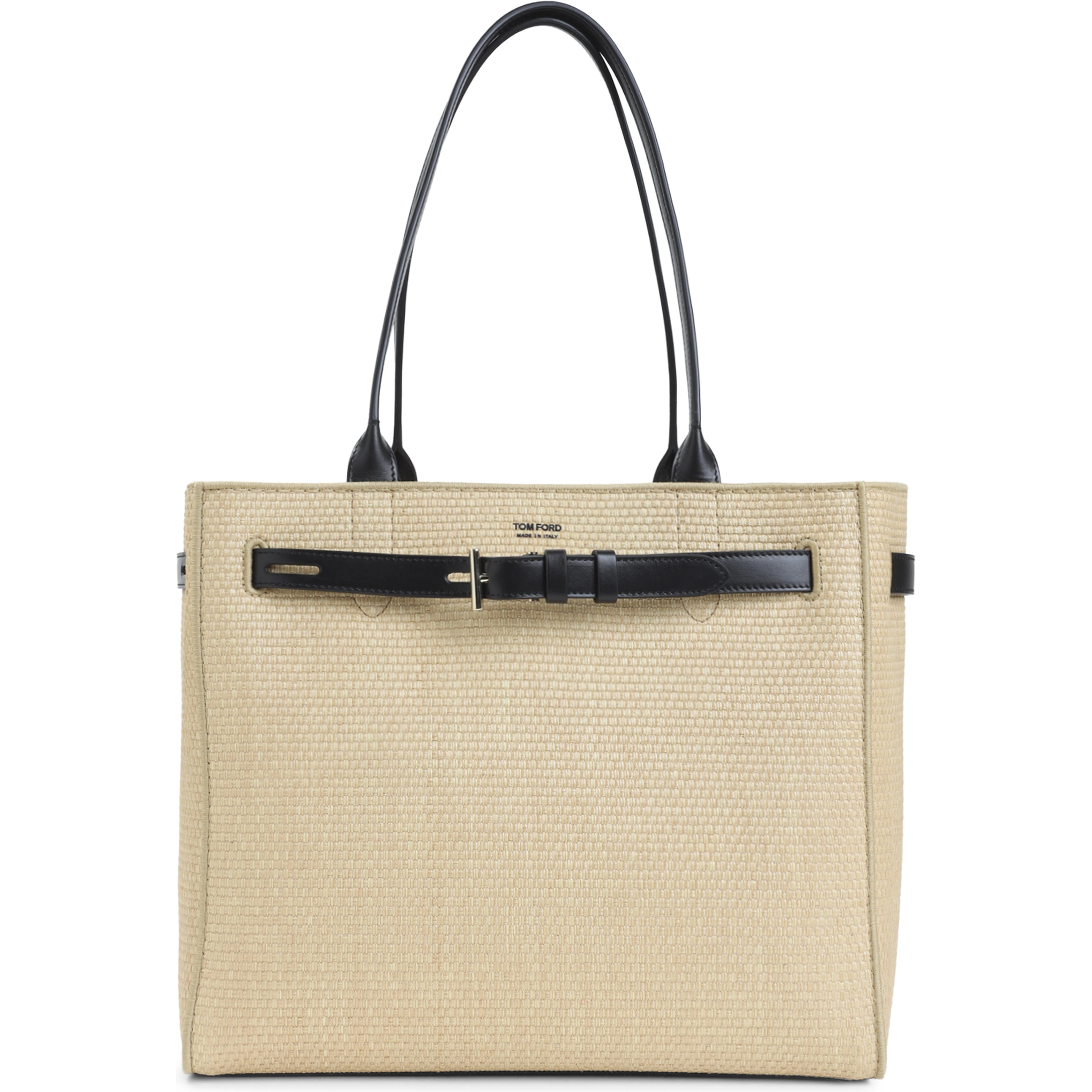 RAFFIA SMOOTH CALF MEDIUM TOTE