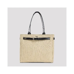 RAFFIA SMOOTH CALF MEDIUM TOTE
