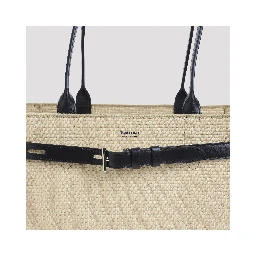 RAFFIA SMOOTH CALF MEDIUM TOTE