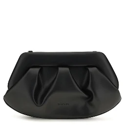 Black Recycled Leather Shoulder Bag
