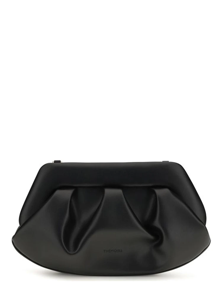 Black Recycled Leather Shoulder Bag