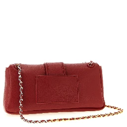 Red Lamb Leather Shoulder Bag