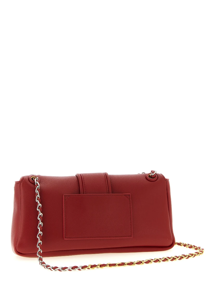 Red Lamb Leather Shoulder Bag