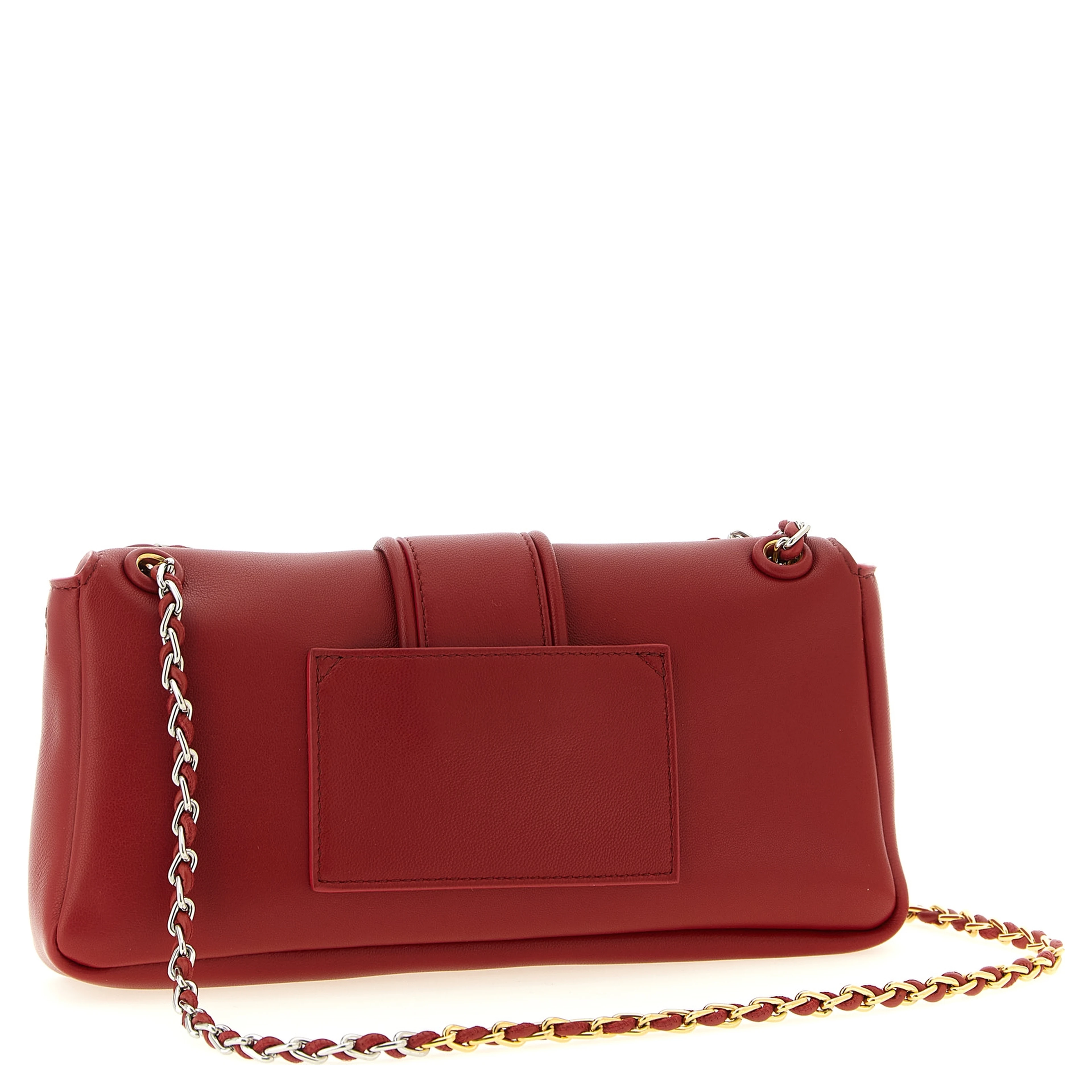 Red Lamb Leather Shoulder Bag