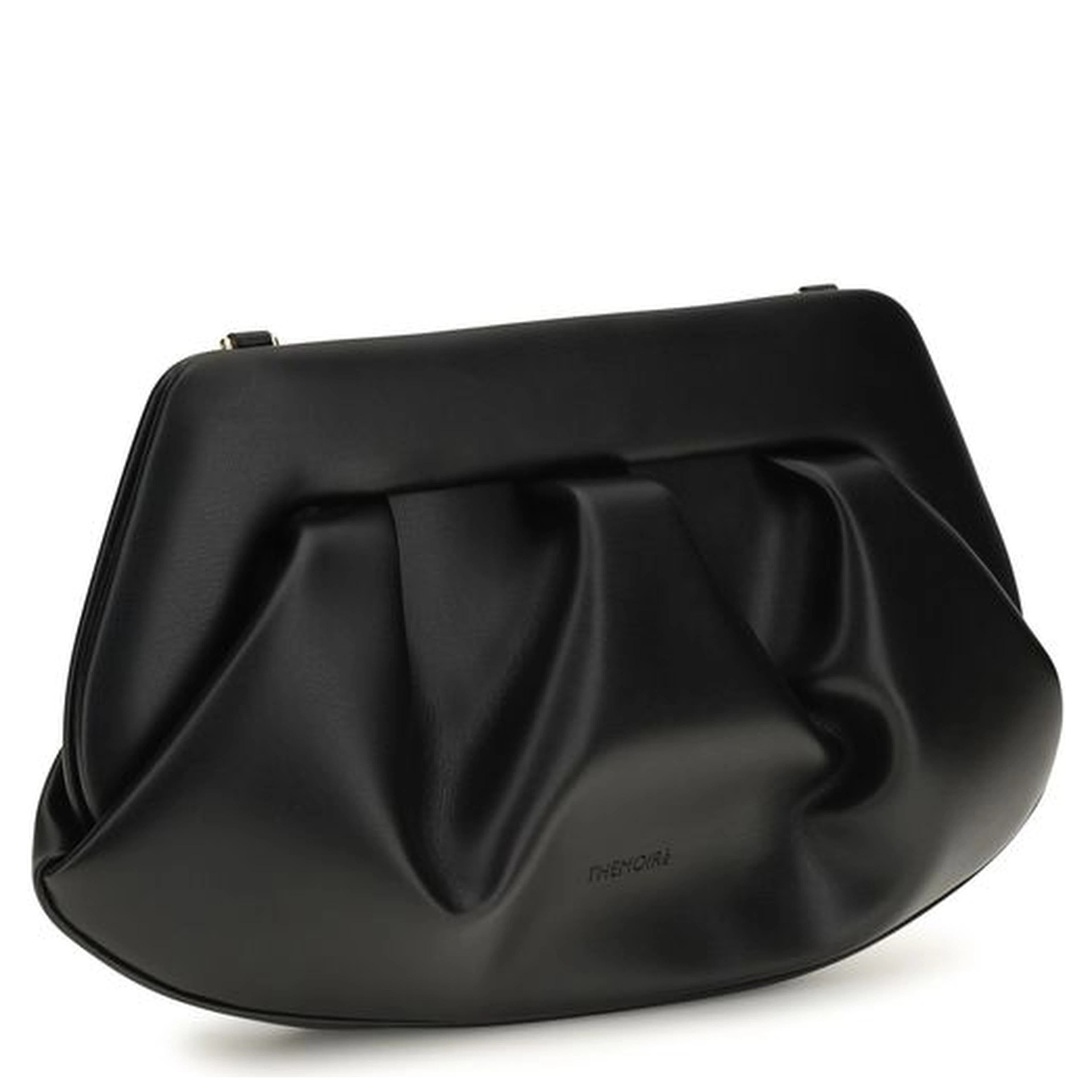Black Recycled Leather Shoulder Bag