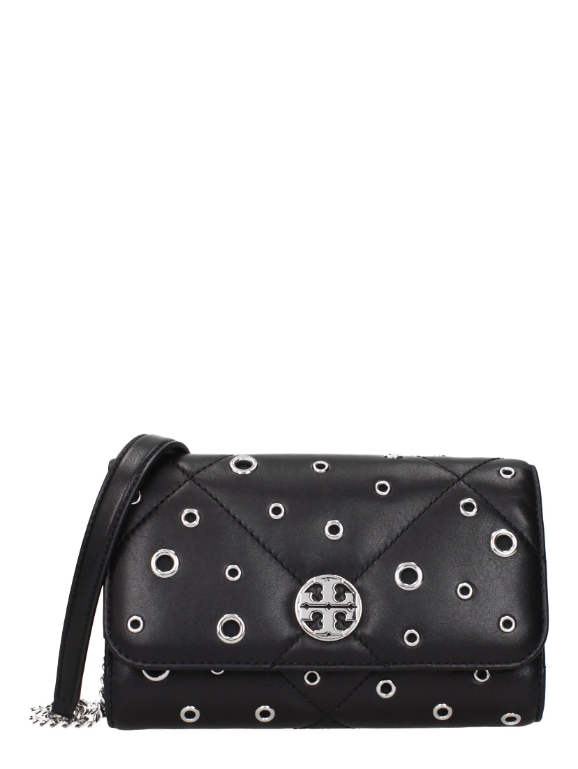 Black Leather Clutch Bag