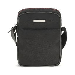 Black Fabric Shoulder Bag