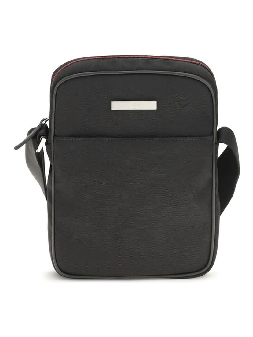Black Fabric Shoulder Bag