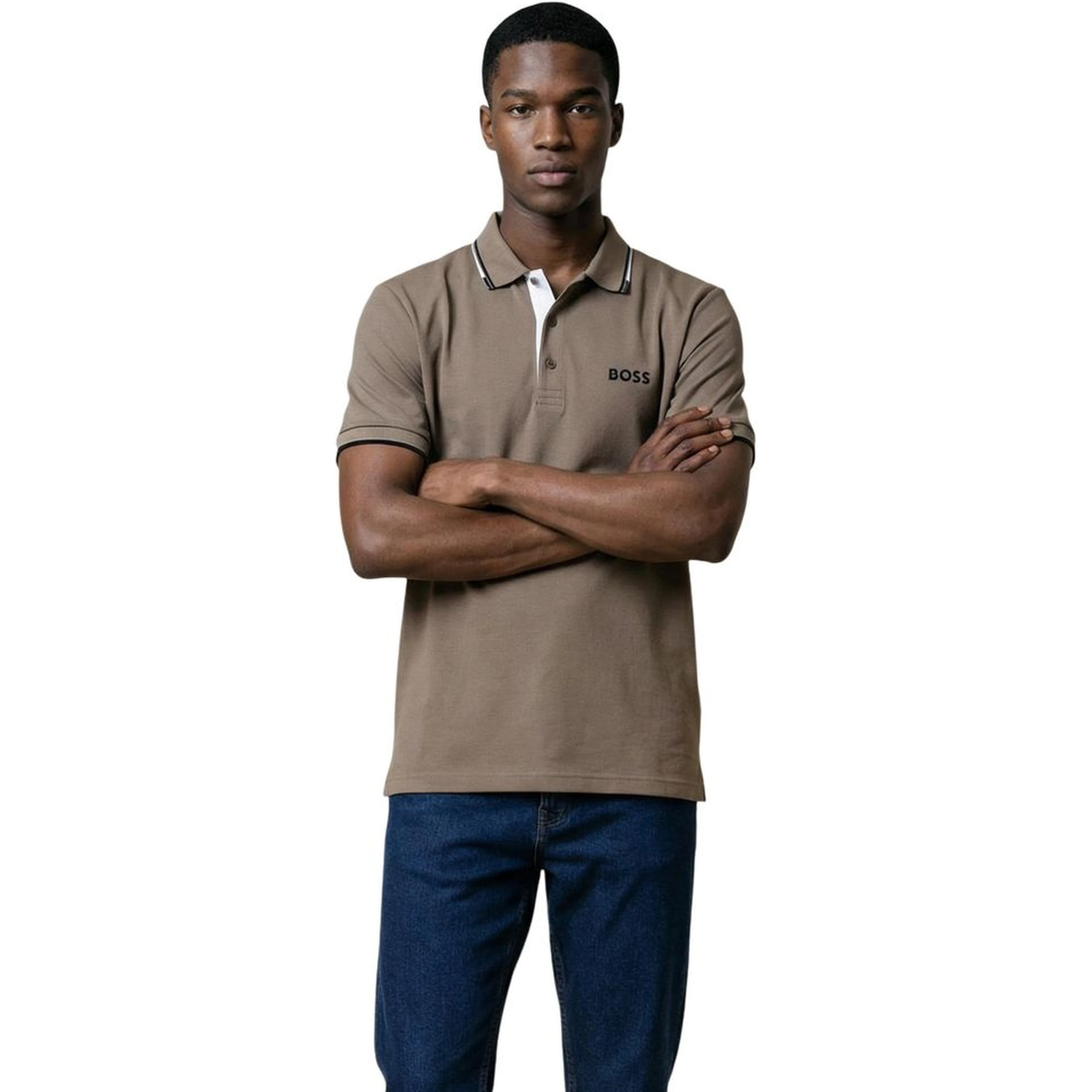 Beige Cotton Polo Shirt