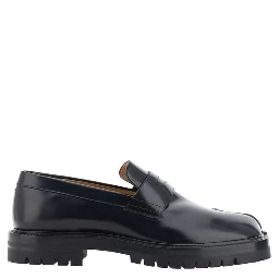 Black Calf Leather Bos Taurus Slip-On Loafers