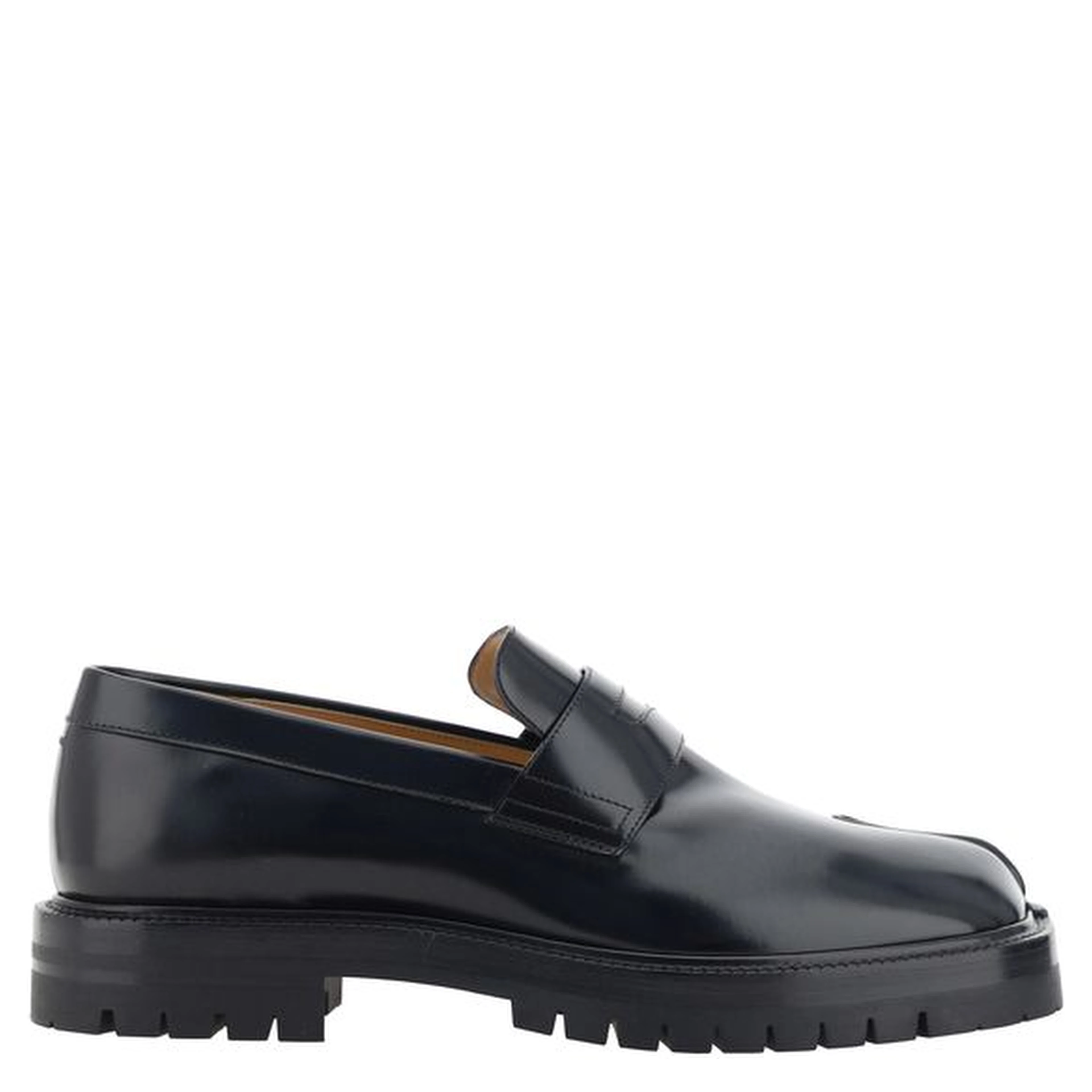 Black Calf Leather Bos Taurus Slip-On Loafers
