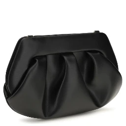 Black Recycled Leather Shoulder Bag