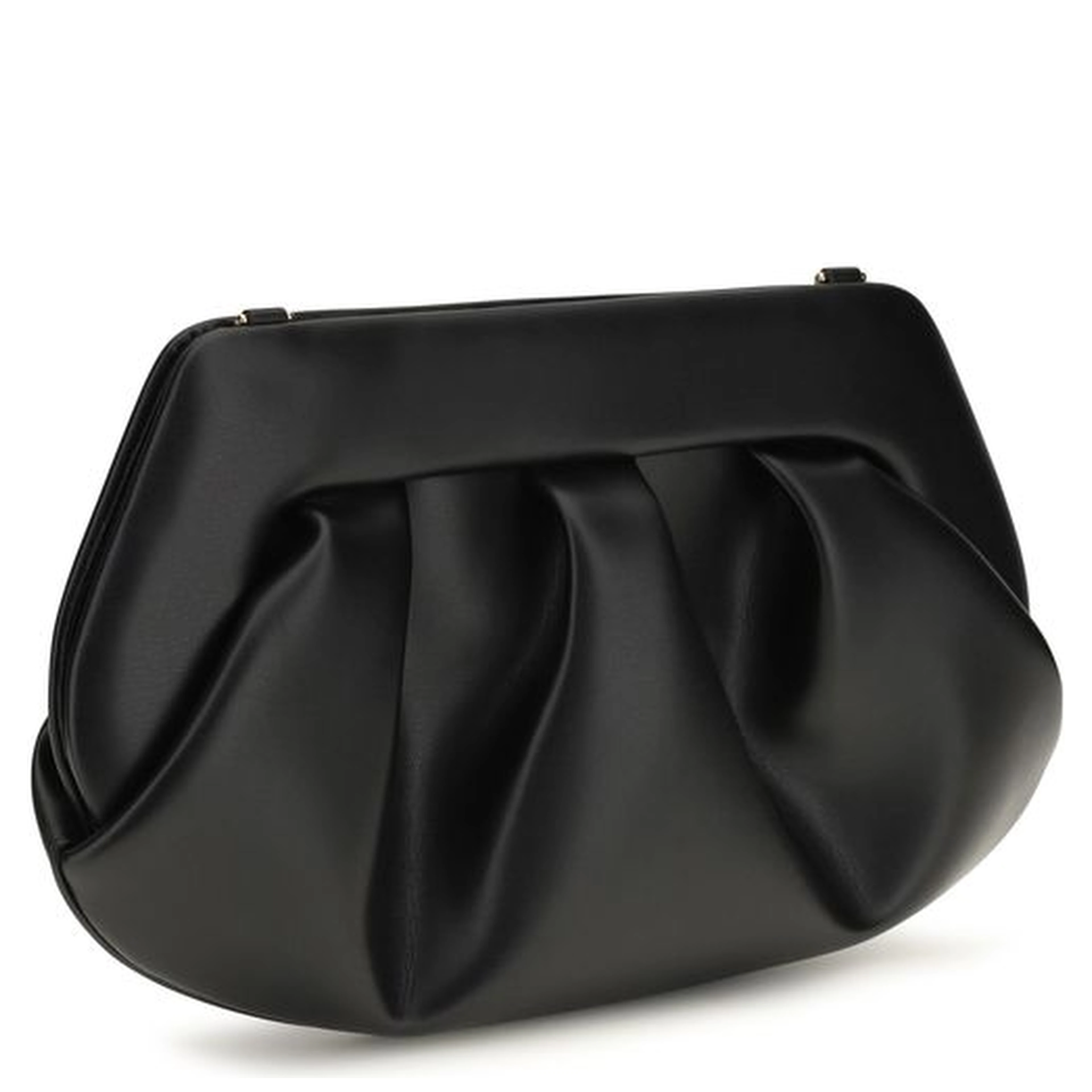 Black Recycled Leather Shoulder Bag