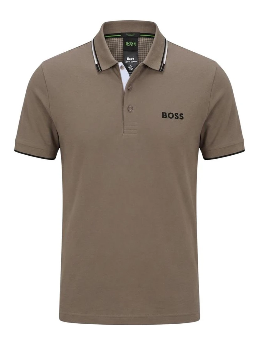 Beige Cotton Polo Shirt